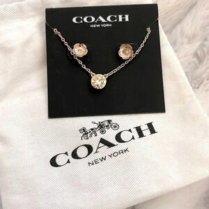 Coach necklace & earrings